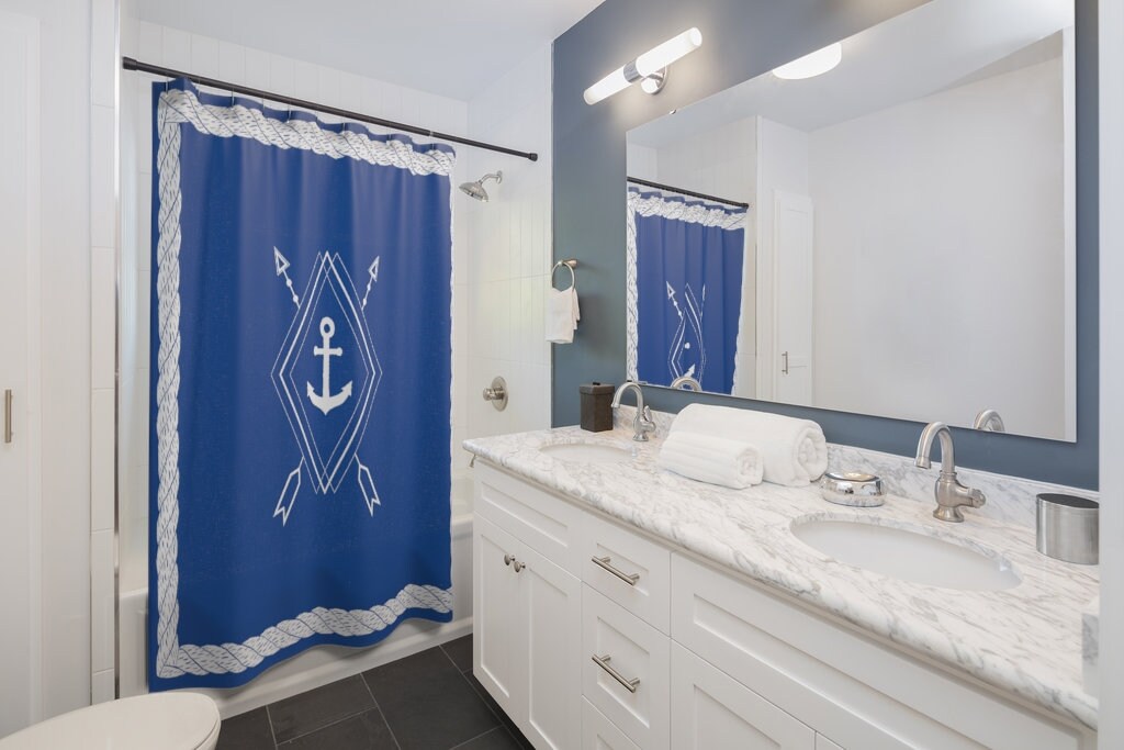Add A Royal Blue Touch To Your Bathroom With This Nordicus Anchor - Lake Life - Lake House