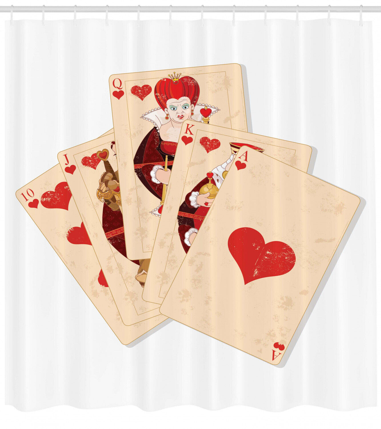 Add A Touch Of Enchantment To Your Bathroom With Alice In Wonderland Pattern Shower Curtain.