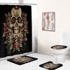 Add A Touch Of Macabre To Your Bathroom Decor With A Floral Skull Shower Curtain