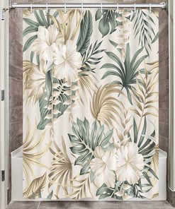 Add A Touch Of Nature To Your Rv Bathroom With A Small Flower Leaf Shower Curtain