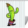 Add A Touch Of Sophistication To Your Bathroom With This Cactus Shower Curtain