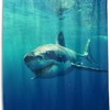Add A Touch Of The Ocean To Your Bathroom With Alaza Shark Pattern Waterproof Shower Curtain.