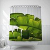 Add A Tropical Vibe To Your Bathroom With This Banana Leaf Shower Curtain, Ideal For A Relaxing Bath