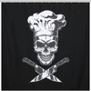 Add Edgy Style to Your Bathroom with Personalized Monochrome Chef Skull Shower Curtain 