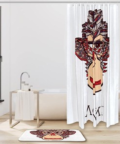 Add Personality to Your Bathroom with a Monkey Face Waterproof Shower Curtain