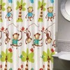 Add Playfulness to Your Kids Bathroom with Monkey Jump Pattern Shower Curtain 