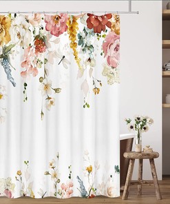 Add Some Aesthetic Blooming Florals to Your Bathroom with This Shower Curtain