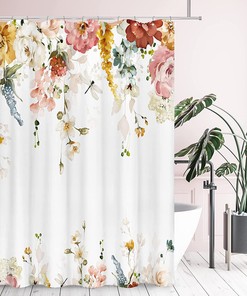 Add Some Aesthetic Blooming Florals to Your Bathroom with This Shower Curtain