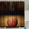 Add Some Athlete Inspiration to Your Bathroom with 3D Basketball Shower Curtain
