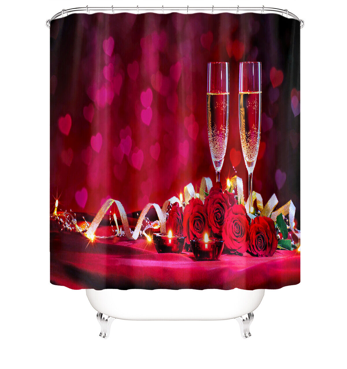 Add Some Beauty to Your Bathroom with the Rose Shower Curtain