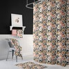 Add Some Black And Gold Elegance With This Floral Leopard Shower Curtain And Accessories Set 