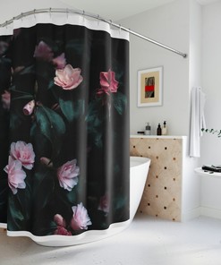 Add Some Charm To Your Bathroom With This Pretty Flower Shower Curtain - Perfect As A Gift Or For Yourself.