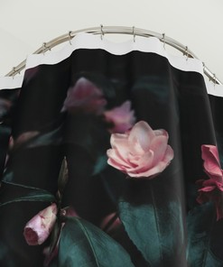 Add Some Charm To Your Bathroom With This Pretty Flower Shower Curtain - Perfect As A Gift Or For Yourself.