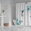 Add Some Charm with Watercolor Hummingbird Flowers Shower Curtain Waterproof Bathroom Decorations