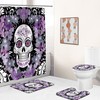 Add Some Edge To Your Bathroom With A Floral Skull Bathroom Shower Curtain