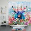 Add Some Farmhouse Charm with Watercolor Flower Funny Blue Highland Cow Shower Curtain Bathroom Accessory