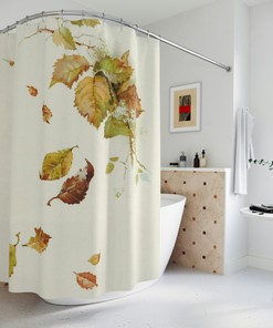 Add Some Flair To Your Bathroom With A Floral And Plant Shower Curtain