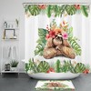 Add Some Fun with this Tropical Sloth Print Shower Curtain in Your Bathroom