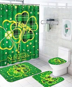 Add Some Garden Charm To Your Bathroom With A Flower Garden Clover Waterproof Shower Curtain