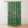 Add Some Spirituality To Your Bathroom Decor With A Flower Of Life In Lotus - Malachite And Gold Shower Curtain