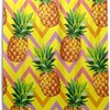 Add Some Sweetness To Your Bathroom With Alaza Tropical Pineapple Chevron Shower Curtain.