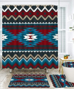 Add Tribal Vibes With Aztec Southwestern Native American Shower Curtain