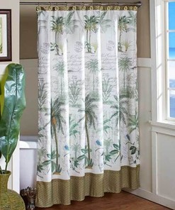 Add a Fresh Look to Your Bathroom with Palm Trees Shower Curtain Hooks and Basket Set