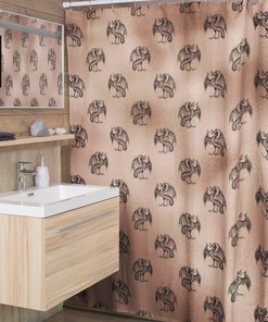 Add a Gothic Touch to Your Bathroom with the Rose Gold Dragon Shower Curtain