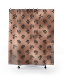 Add a Gothic Touch to Your Bathroom with the Rose Gold Dragon Shower Curtain