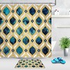Add a Hint of Style to Your Bathroom with Watercolor Style Geometric Pattern Shower Curtain