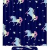 Add a Magical Touch to Your Bath with Waterproof Fabric Bathroom Curtain with Magic Unicorns Shower Curtain Design