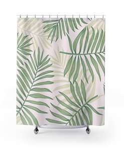 Add a Relaxing Atmosphere to Your Bathroom with this Amazing Palm Leaves Shower Curtain