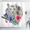Add a Retro Touch to Your Bathroom with Feline Cat Tiger Shower Curtain