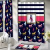 Add a Sophisticated Accent to Your Bathroom with These Blue and White Horse Curtains