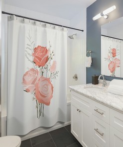 Add a Touch of Beauty with this Classic Roses Shower Curtain for Your Bathroom