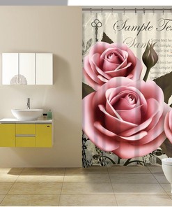 Add a Touch of Elegance with this Beautiful Roses Shower Curtain for Your Bathroom