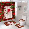 Add a Touch of Elegance with this Rose Shower Curtain for Your Bathroom
