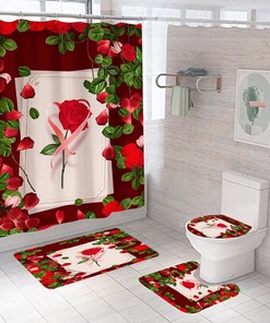 Add a Touch of Elegance with this Rose Shower Curtain for Your Bathroom