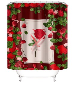 Add a Touch of Elegance with this Rose Shower Curtain for Your Bathroom