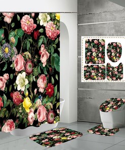 Add a Touch of Grace to Your Bathroom with the Rose Flower Garden Shower Curtain