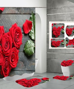 Add a Touch of Grace with the Rose Flowers Print Shower Curtain