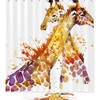 Add a Touch of Magic with Watercolor Giraffe Shower Curtain Waterproof Shower Curtain