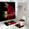 Add a Touch of Passion with this Red Rose Shower Curtain