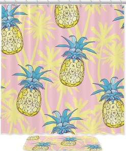 Add a Touch of Summer with Palm Trees Shower Curtain and Waterproof Fabric