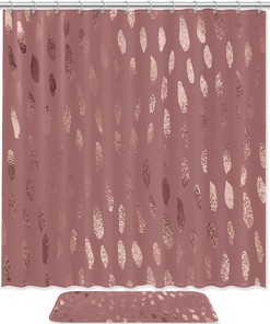 Add a Unique Touch to Your Bathroom with the Rose Gold Texture Shower Curtain