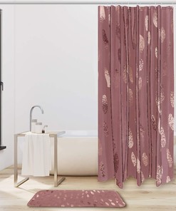 Add a Unique Touch to Your Bathroom with the Rose Gold Texture Shower Curtain