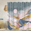 Add an Ethereal Touch with Pink Mountains View Shower Curtain for Your Bathroom