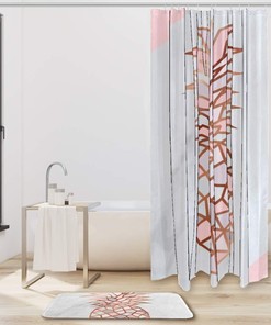 Add some Style to Your Bathroom with the Pineapple Marble Shower Curtain