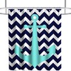 Add some vintage nautical flair to your bathroom with this seethetime Anchor Coastal Vintage Shower Curtain. 