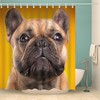 Adorable 3D Pet Dog Bulldog Puppy Bathroom Shower Curtain